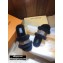 Louis Vuitton Mink Fur Lock It Flat Mules Black/Brown 2020