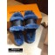 Louis Vuitton Mink Fur Lock It Flat Mules Blue 2020