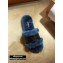 Louis Vuitton Mink Fur Lock It Flat Mules Blue 2020