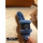 Louis Vuitton Mink Fur Lock It Flat Mules Blue 2020