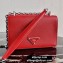 Prada Saffiano Leather Shoulder Mini Bag 1BD032 Red 2020