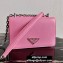 Prada Saffiano Leather Shoulder Mini Bag 1BD032 Pink 2020