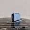 Prada Saffiano Leather Shoulder Mini Bag 1BD032 Sky Blue 2020