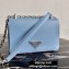 Prada Saffiano Leather Shoulder Mini Bag 1BD032 Sky Blue 2020