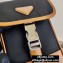 Prada Nylon and Saffiano Leather Smartphone Case with Shoulder Strap 2ZH109 Black/Brown 2020