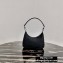 Prada Nylon and Crocodile Hobo Shoulder Bag 1BC204 Black 2020