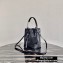 Prada Nylon and Saffiano Leather Bucket Bag 1BE055 Black 2020