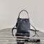 Prada Nylon and Saffiano Leather Bucket Bag 1BE055 Black 2020