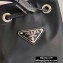 Prada Nylon and Saffiano Leather Bucket Bag 1BE055 Black 2020