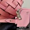 Prada Leather Tress Bucket Bag with Woven Motif 1BE049 Pink 2020
