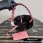 Prada Leather Tress Bucket Bag with Woven Motif 1BE049 Pink 2020