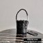 Prada Leather Tress Bucket Bag with Woven Motif 1BE049 Black 2020