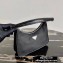 Prada Nylon and Crocodile Hobo Shoulder Bag 1BC204 Black 2020