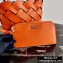 Prada Leather Tress Tote Bag with Woven Motif 1BG318 Orange 2020