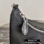 Prada Nylon and Crocodile Hobo Shoulder Bag 1BC204 Black 2020