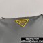 Prada Nylon Cross-Body Bag 2VH113 Gray/Yellow Logo 2020