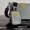 Prada Nylon Cross-Body Bag 2VH113 Gray/Yellow Logo 2020