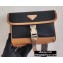 Prada Nylon and Saffiano Leather Smartphone Case with Shoulder Strap 2ZH108 Black/Brown 2020