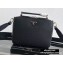 Prada Brique Saffiano Leather Cross-Body Bag 2VH069 Black 2020