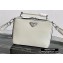 Prada Brique Saffiano Leather Cross-Body Bag 2VH069 White 2020