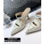 Dior Heel 8cm Boy-D Mules in Perforated Gradient Calfskin White 2020