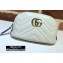 Gucci Leather GG Marmont Medium Cosmetic Case Bag 625544 White 2020