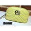 Gucci Leather GG Marmont Medium Cosmetic Case Bag 625544 Pastel Yellow 2020