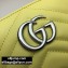 Gucci Leather GG Marmont Medium Cosmetic Case Bag 625544 Pastel Yellow 2020
