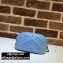 Gucci Leather GG Marmont Medium Cosmetic Case Bag 625544 Pastel Blue 2020