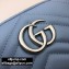 Gucci Leather GG Marmont Medium Cosmetic Case Bag 625544 Pastel Blue 2020