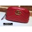 Gucci Leather GG Marmont Medium Cosmetic Case Bag 625544 Red 2020