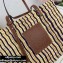 Loewe Medium Square Basket bag in reed and calfskin