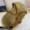 Loewe Medium Basket bag in palm leaf and calfskin