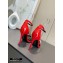 Louis Vuitton Heel 10cm LV Circle Madeleine Sandals Patent Red 2020
