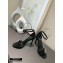 Louis Vuitton Heel 10cm LV Circle Madeleine Sandals Suede Black 2020