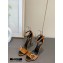 Louis Vuitton Heel 10cm LV Circle Madeleine Sandals Suede Brown 2020