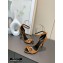 Louis Vuitton Heel 10cm LV Circle Madeleine Sandals Suede Brown 2020