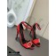 Louis Vuitton Heel 10cm LV Circle Madeleine Sandals Suede Red 2020