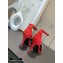 Louis Vuitton Heel 10cm LV Circle Madeleine Sandals Suede Red 2020