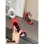 Louis Vuitton Heel 10cm LV Circle Madeleine Sandals Suede Red 2020