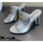 Louis Vuitton Heel 10cm Dauphine Indiana Mules Silver 2020