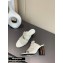 Louis Vuitton Heel 10cm Dauphine Indiana Mules White 2020