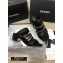 Chanel Heel 4.5cm Lambskin Chain Mules Black 2020