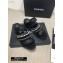 Chanel Heel 4.5cm Lambskin Chain and Pearl Mules Black 2020