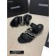 Chanel Heel 4.5cm Lambskin Chain and Pearl Mules Black 2020