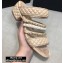 Chanel Heel 4.5cm Lambskin Chain and Pearl Mules Beige 2020