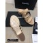 Chanel Heel 4.5cm Lambskin Chain and Pearl Mules Beige 2020