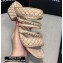 Chanel Heel 4.5cm Lambskin Studs Chain Mules Beige 2020