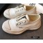 Chanel Zip Vintage Canvas Low-top Sneakers White 2020