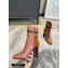 Louis Vuitton Monogram-Flower Heel 10cm Ankle Boots Brown with Buckle 2020